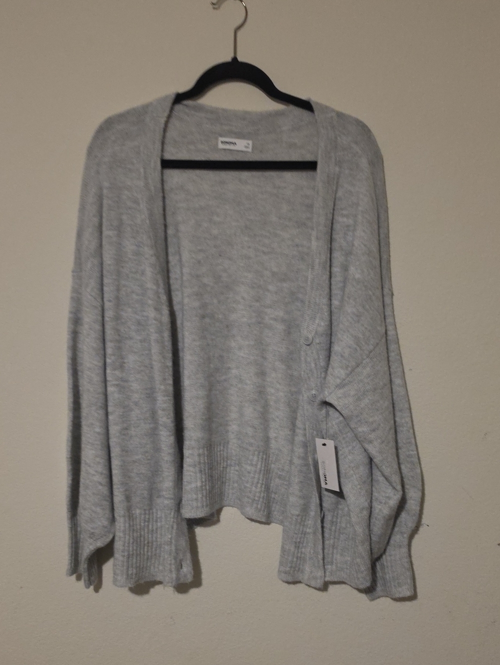 Kohl's Heather Light Gray Open-Front Women's Cardigan